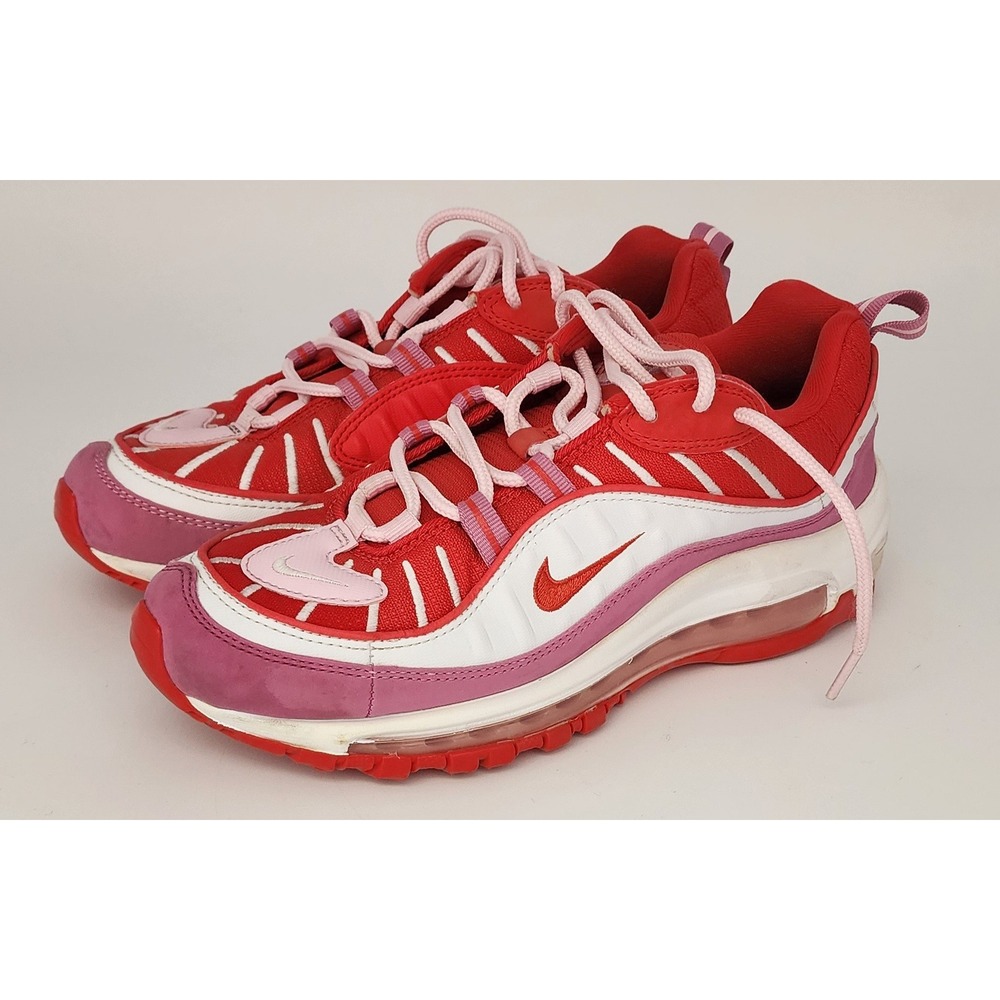 Nike Air Max 98 Womens Size 7.5 Red Pink Valentines Day CI9907-600 EUC